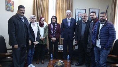 A meeting with the Minister of Education Dr. Marwan Awartani